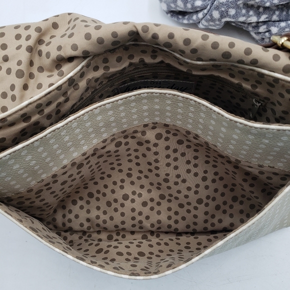 Relic Polka Dot Beige Brown Flap Front Shoulder Bag Vegan  Medium Adjustable - Picture 10 of 16